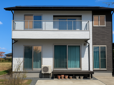 【北上市】ハウスM21のお家で遮熱フッ素塗料を使い、外壁塗装工事をしました。新築のようにきれいに仕上げていただき、ありがとうございました！